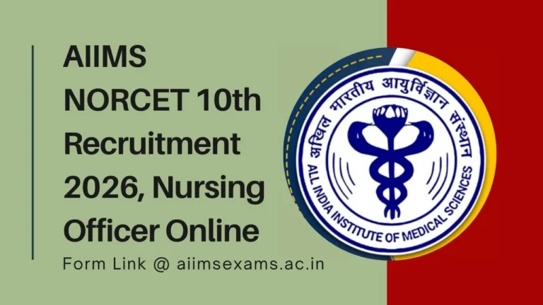 AIIMS NORCET 10th Recruitment 2026