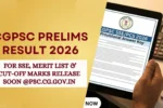 CGPSC Prelims Result 2026