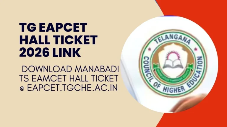TG EAPCET Hall Ticket 2026 Link