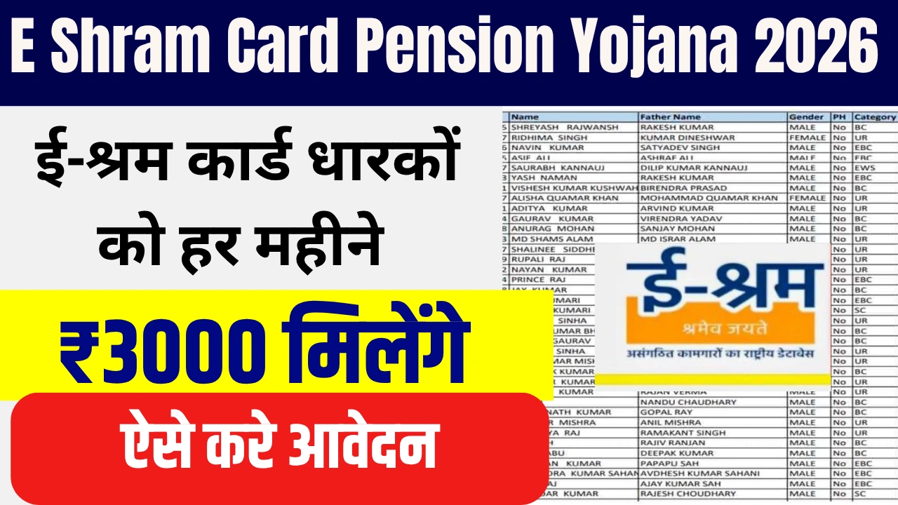E Shram Card Pension Yojana 2026