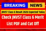 JNVST Class 6 Result 2026 Expected Today