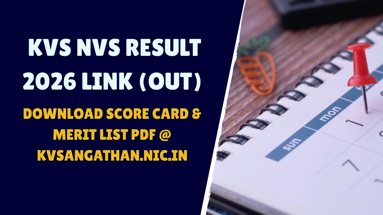 KVS NVS Result 2026 Link (Out)