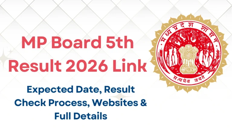 MP Board 5th Result 2026 Link