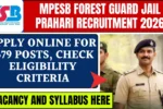MPESB Forest Guard Jail Prahari Recruitment 2026