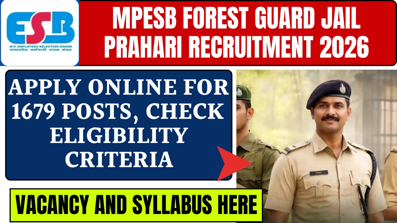 MPESB Forest Guard Jail Prahari Recruitment 2026