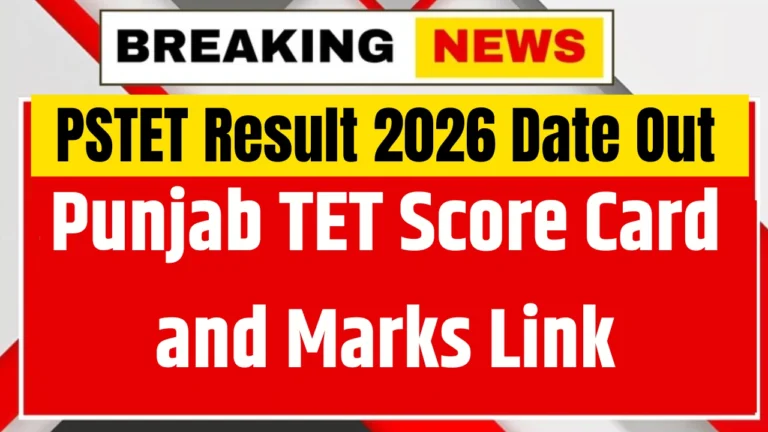 PSTET Result 2026 Date Out