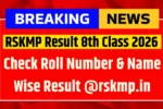 RSKMP Result 8th Class 2026