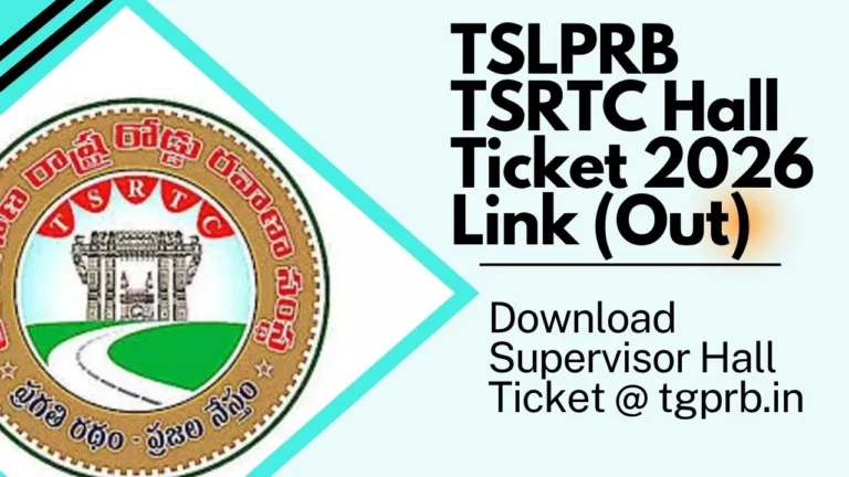TSLPRB TSRTC Hall Ticket 2026 Link (Out)