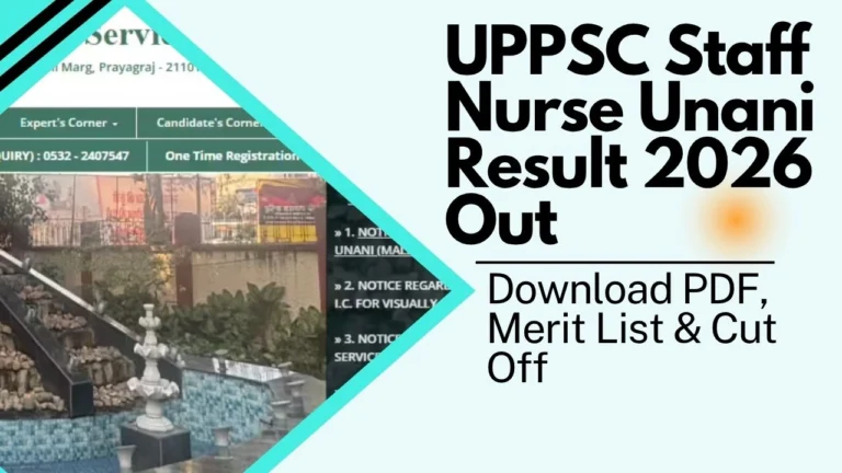 UPPSC Staff Nurse Unani Result 2026 Out